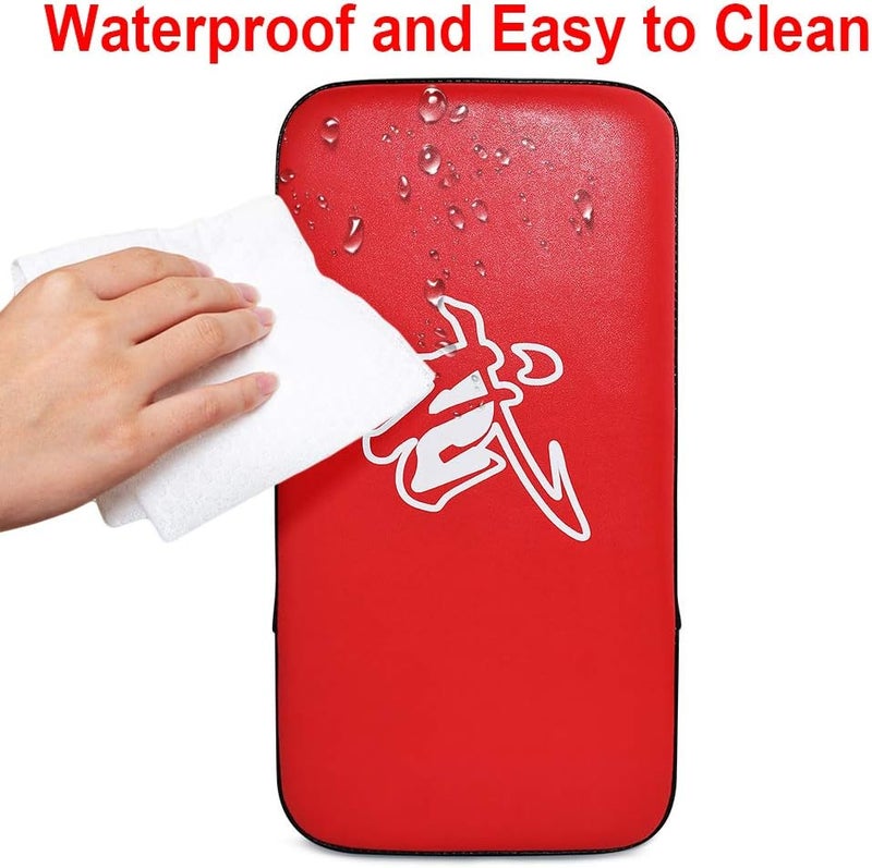 TLBTEK Taekwondo Kick Shield - Muay Thai MMA Karate Kickboxing Training Pads - Curved Leather Strike Shield - Image 2